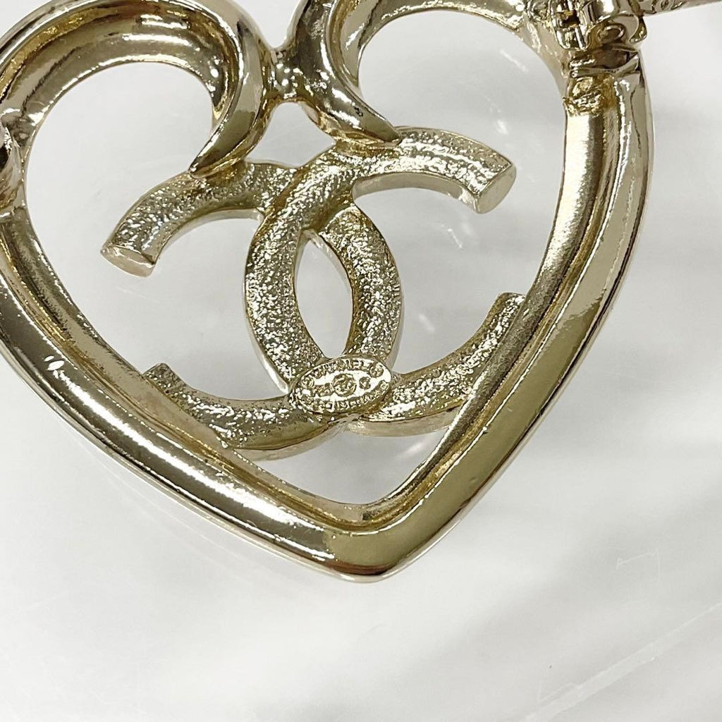 Chanel Brooch Heart Coco Mark Rhinestone — view 6