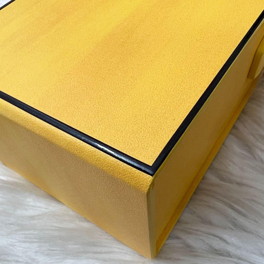 Fendi Box Shoulder Bag Leather Yellow — view 7