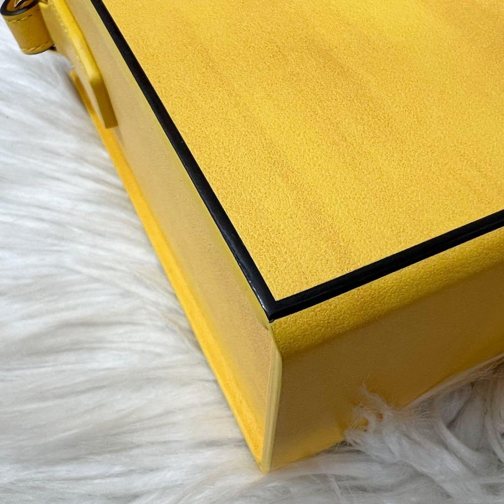 Fendi Box Shoulder Bag Leather Yellow — view 8