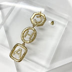 Chanel Earrings CC Logo Rhinestone Gold — view 4