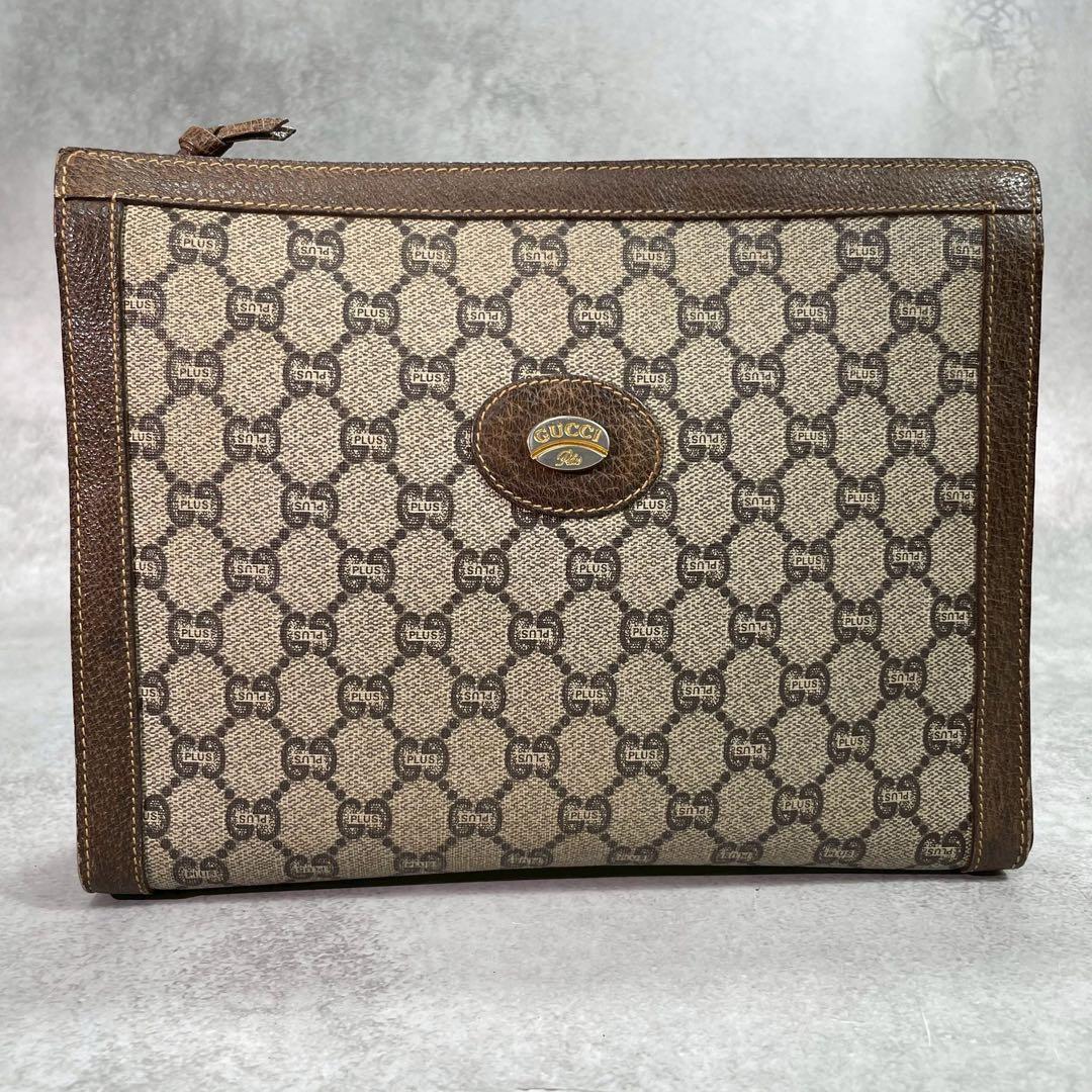 Gucci GG Clutch Brown Leather Second Logo — view 2