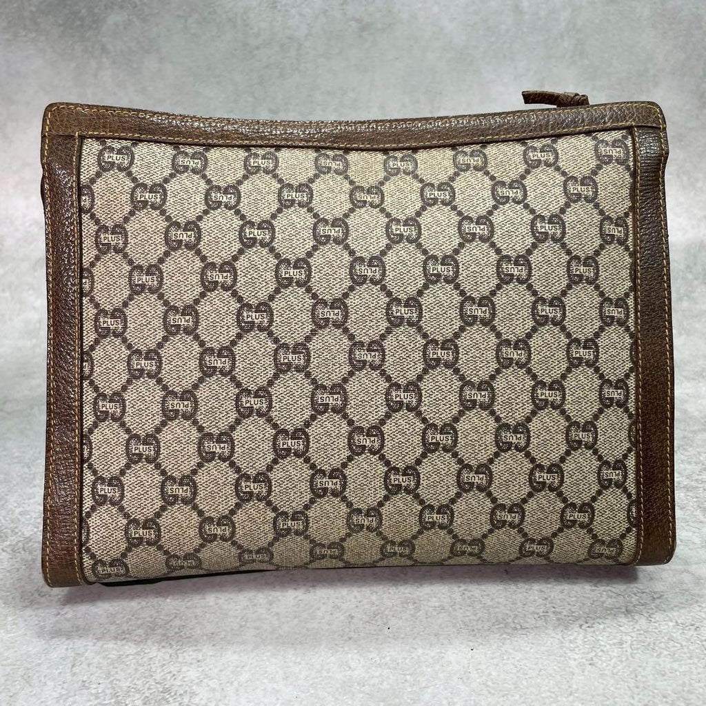 Gucci GG Clutch Brown Leather Second Logo — view 3