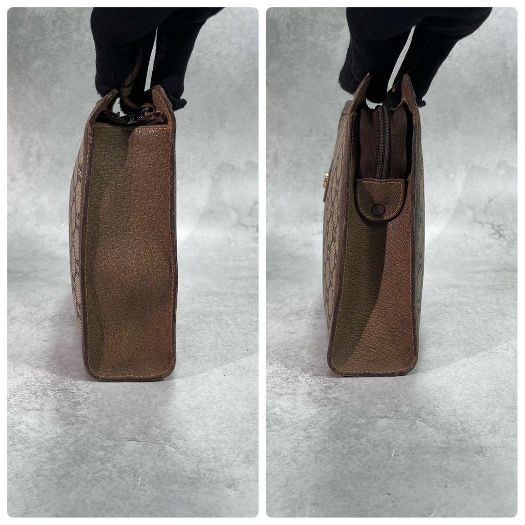 Gucci GG Clutch Brown Leather Second Logo — view 6