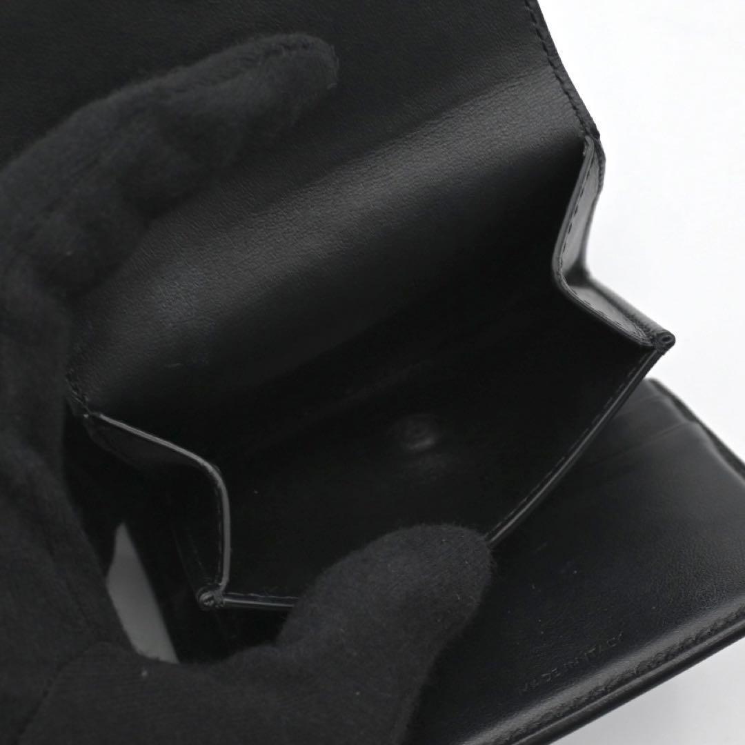 Celine Trio Trifold Wallet Calfskin Black Gold — view 7