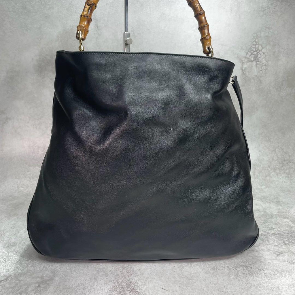 Gucci Shoulder Bag 2-Way Bamboo Black Leather — view 2