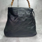 Gucci Shoulder Bag 2-Way Bamboo Black Leather — view 2