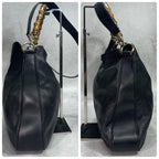 Gucci Shoulder Bag 2-Way Bamboo Black Leather — view 7