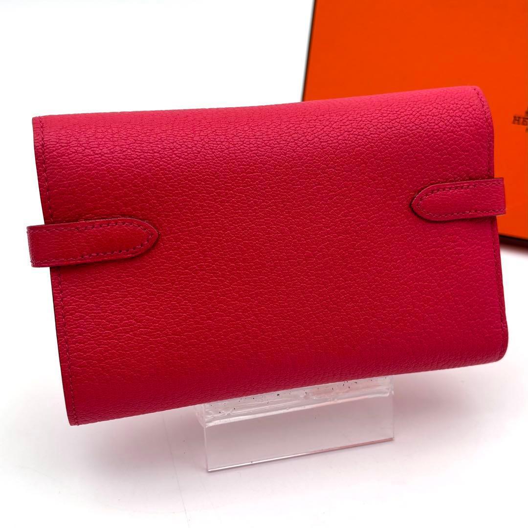 Hermes Kelly Wallet Pink Shevr Misol — view 2