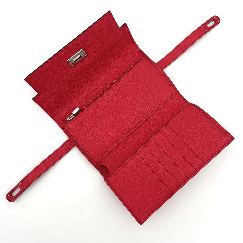 Hermes Kelly Wallet Pink Shevr Misol — view 4