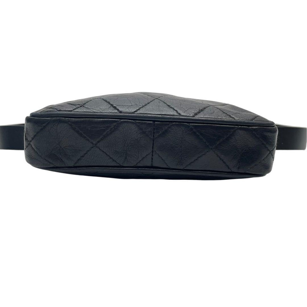 Chanel Lambskin Quilted Kiss Lock Waist Belt Bag CC Logo — view 5