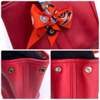 Hermes Tote Garden Twirl TPM Red Included — view 7