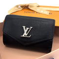 Louis Vuitton Portefeuille Lock Mini Trifold Wallet Noir Silver