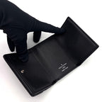 Louis Vuitton Portefeuille Lock Mini Trifold Wallet Noir Silver — view 5