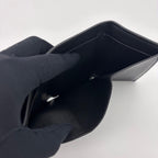 Louis Vuitton Portefeuille Lock Mini Trifold Wallet Noir Silver — view 6