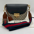 Gucci GG Supreme Leather Shoulder Bag Beige