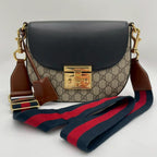 Gucci GG Supreme Leather Shoulder Bag Beige — view 2