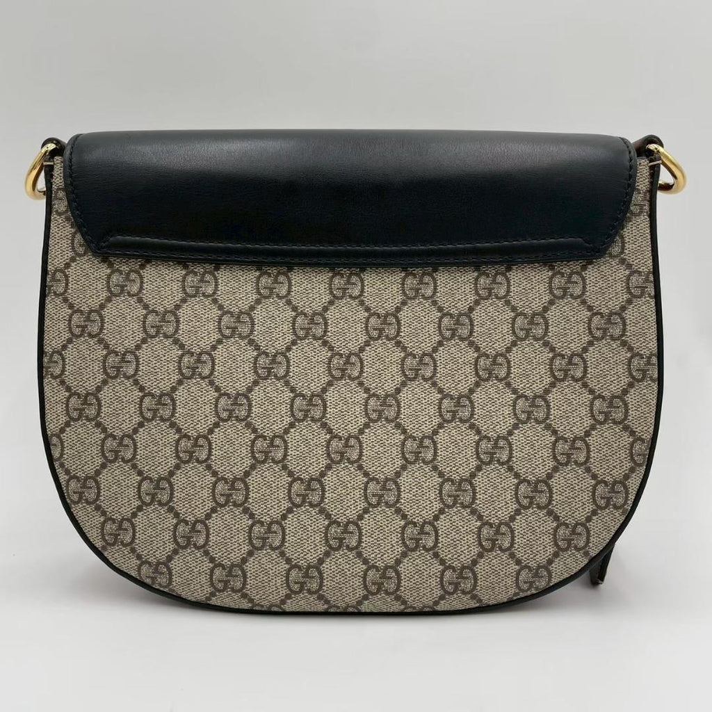 Gucci GG Supreme Leather Shoulder Bag Beige — view 4