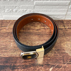 Celine Leather Triomphe Buckle Gold Belt — view 3