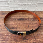 Celine Leather Triomphe Buckle Gold Belt — view 5
