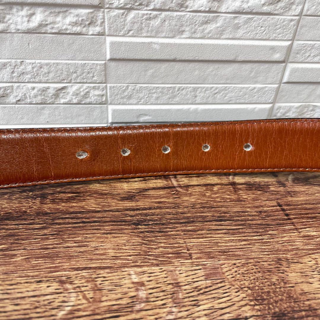 Celine Leather Triomphe Buckle Gold Belt — view 7
