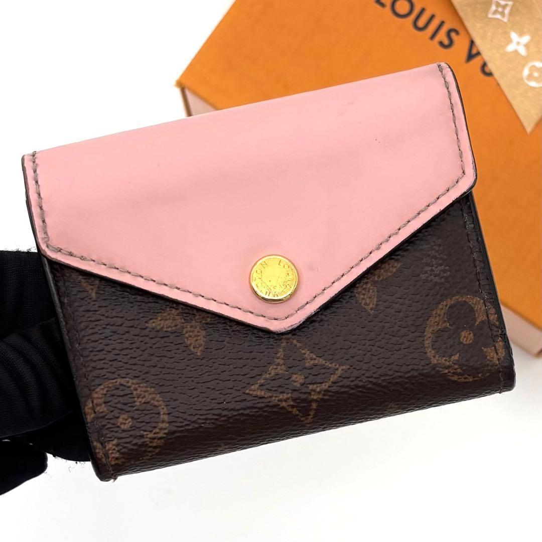 Louis Vuitton Monogram Portefeuille Zoe Rose Ballerine Trifold Wallet