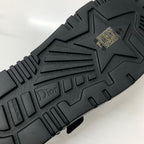 Christian Dioract Leather Logo Sandals Black — view 8