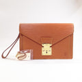 Louis Vuitton Sellier Dragonne Camel Clutch