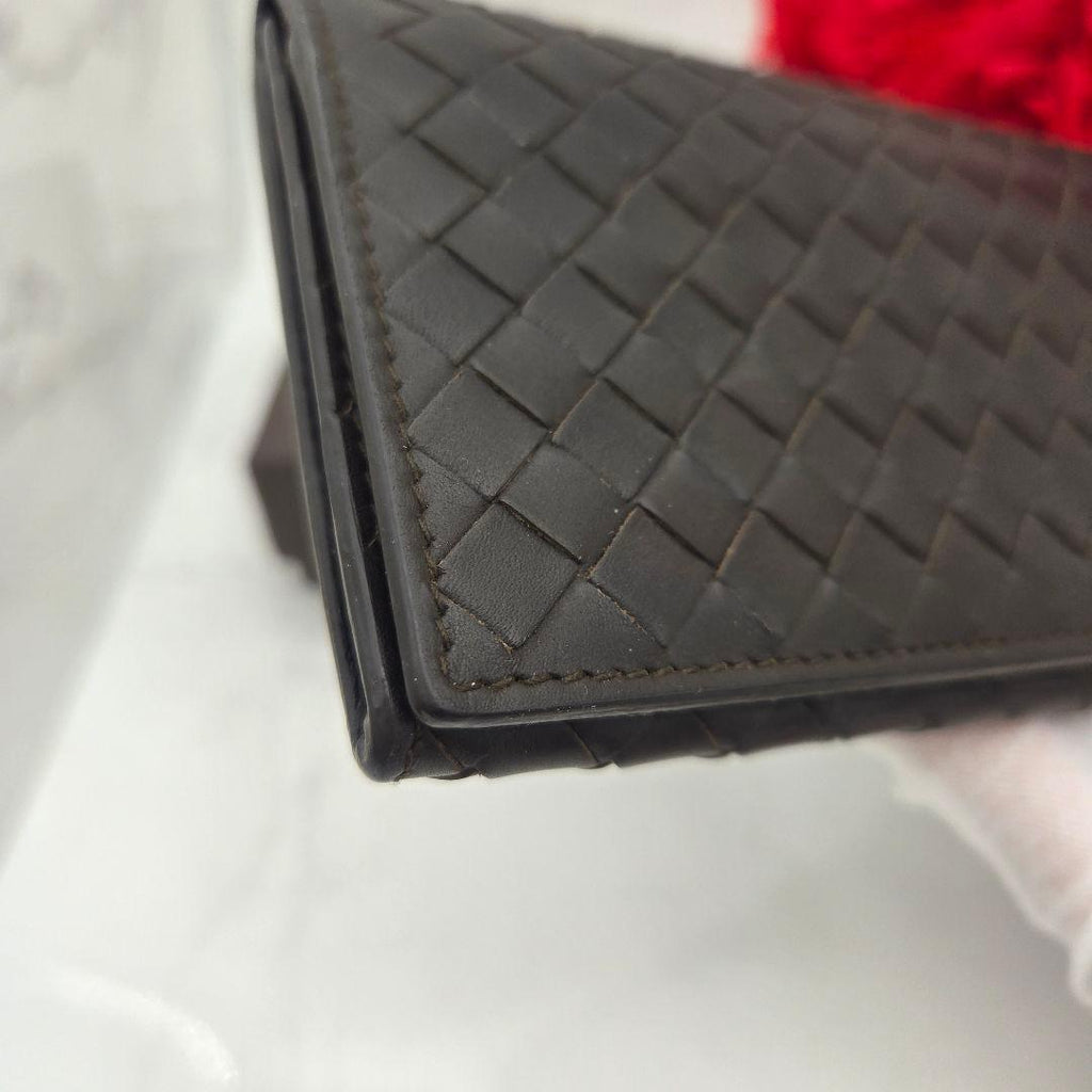 Bottega Veneta Intrecciato Billfold Wallet Brown — view 5