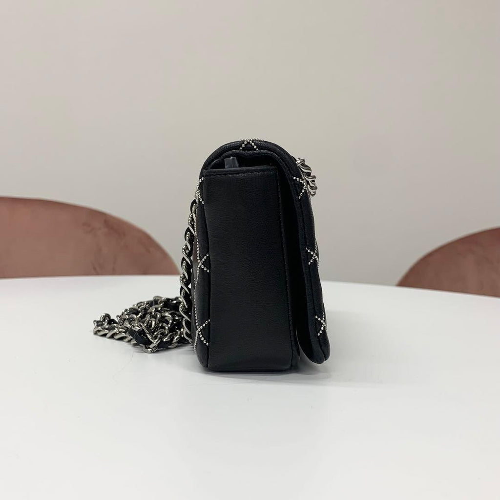 Chanel Mini Quilted Leather Single Flap Shoulder Bag — view 4