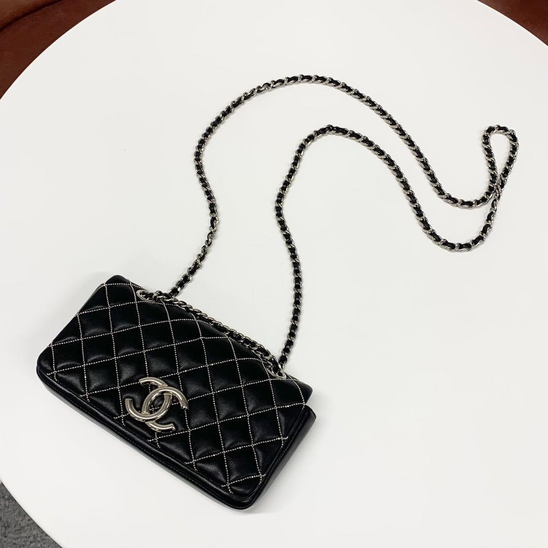 Chanel Mini Quilted Leather Single Flap Shoulder Bag — view 9
