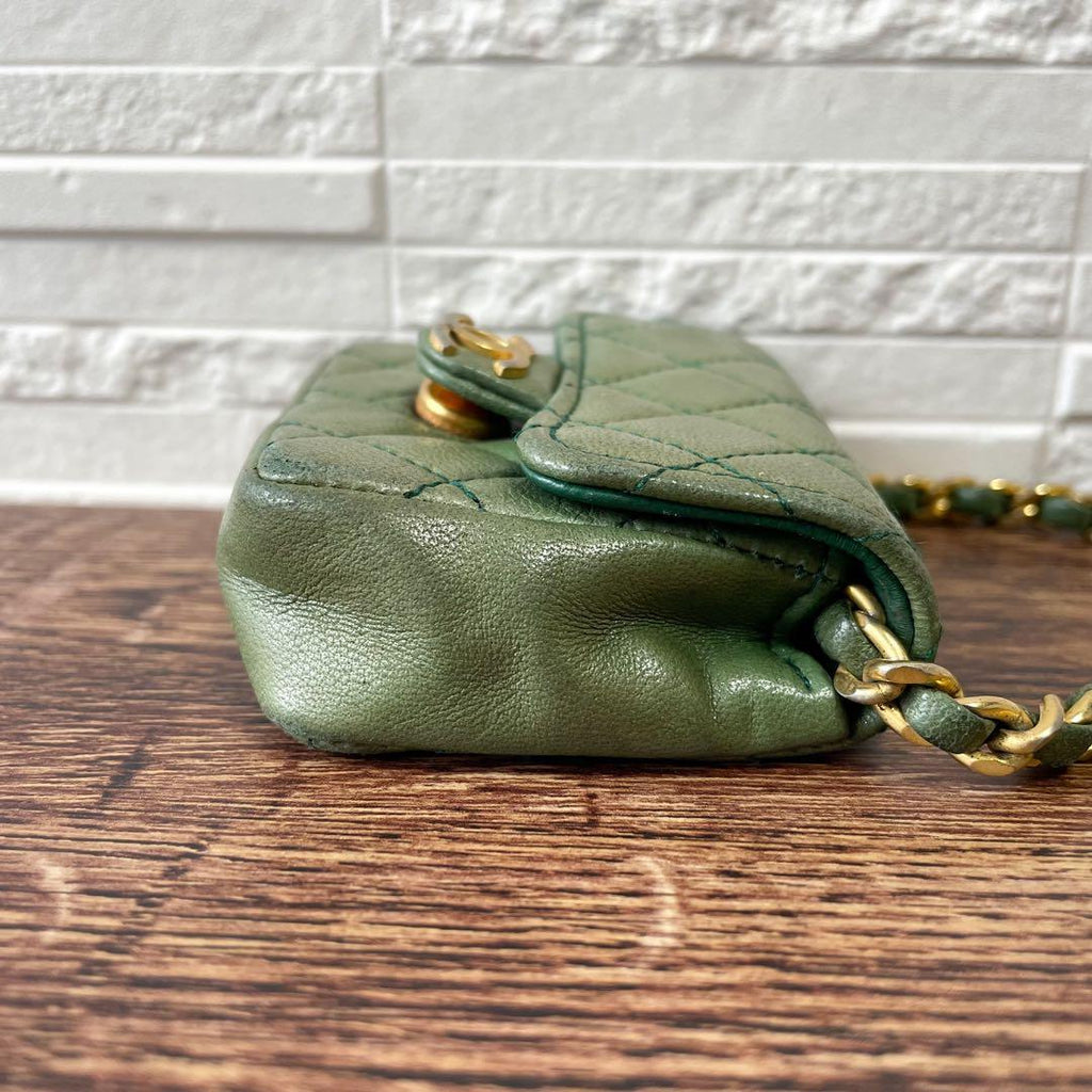 Chanel Mini Quilted Lambskin CC Logo Pouch Charm — view 4
