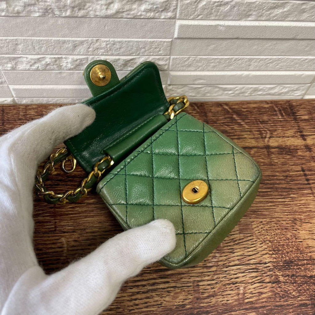 Chanel Mini Quilted Lambskin CC Logo Pouch Charm — view 8