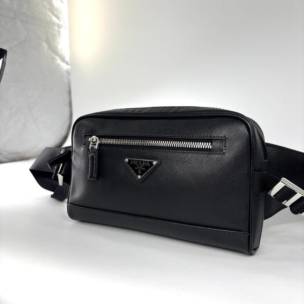 Prada Saffiano Belt Bag Black — view 2