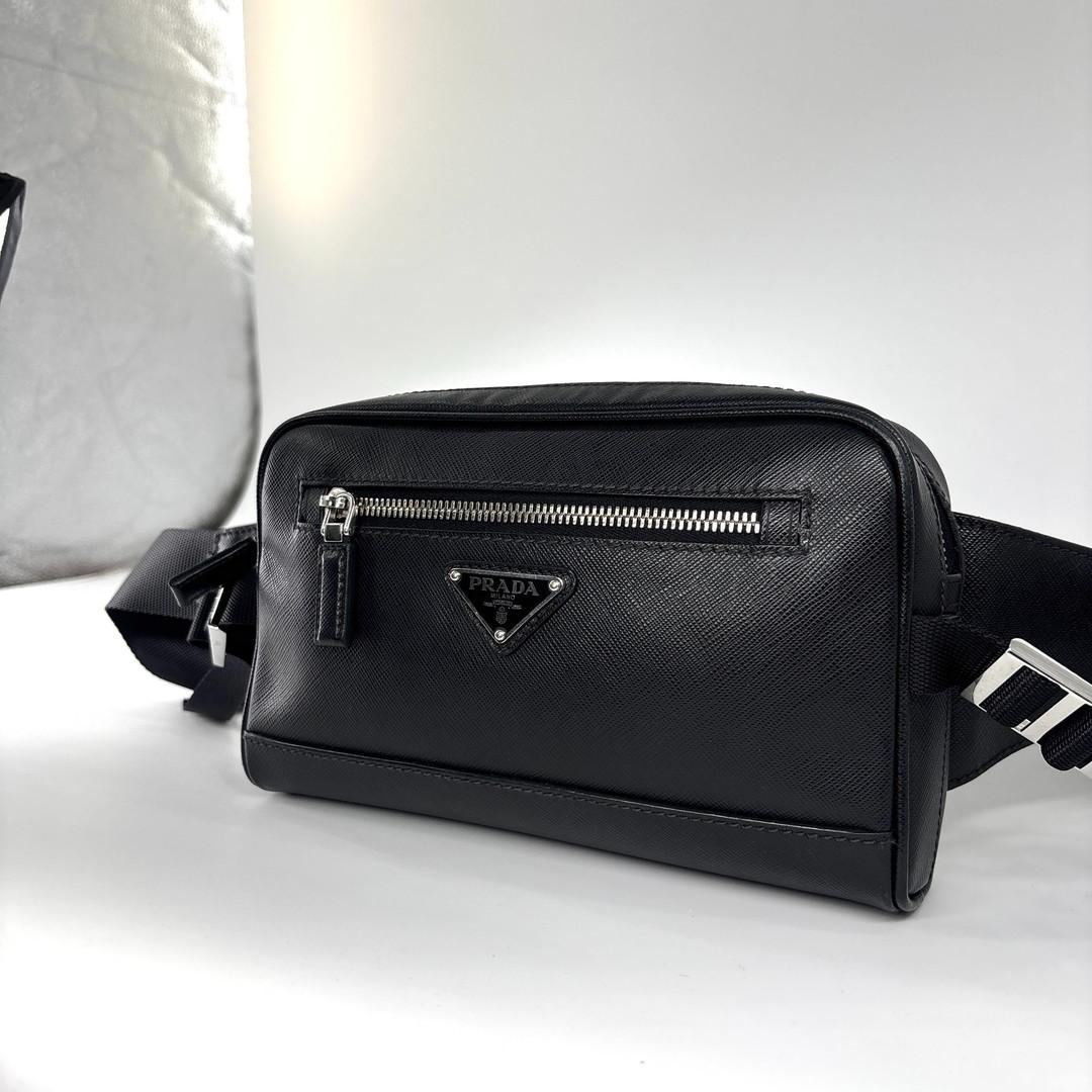 Prada Saffiano Belt Bag Black — view 2