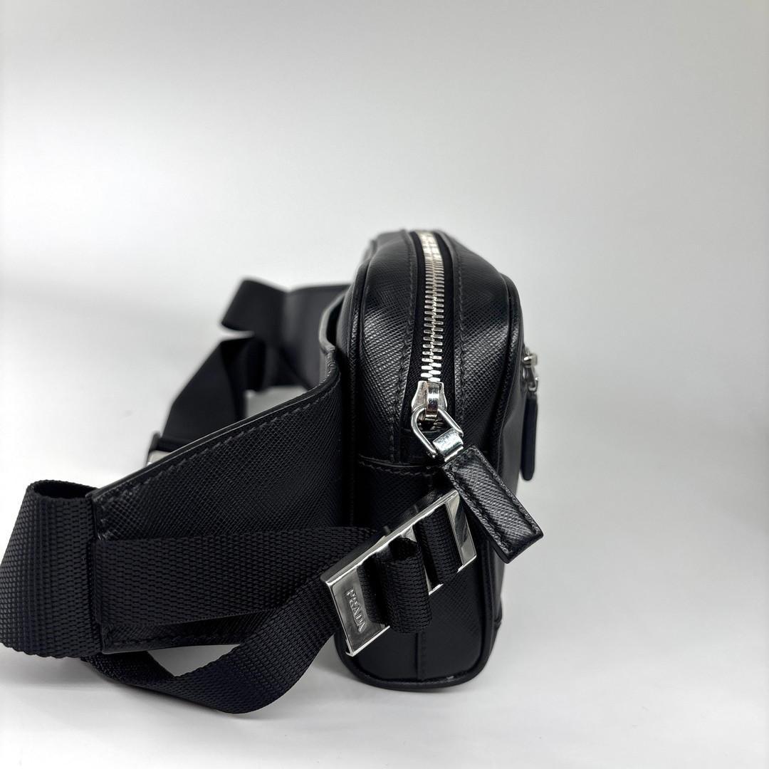 Prada Saffiano Belt Bag Black — view 4