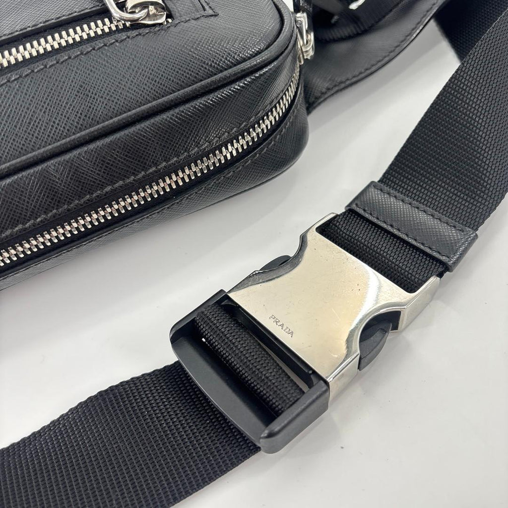 Prada Saffiano Belt Bag Black — view 6