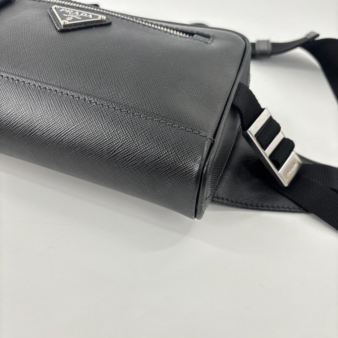 Prada Saffiano Belt Bag Black — view 7
