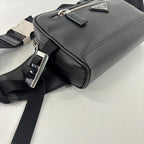 Prada Saffiano Belt Bag Black — view 8
