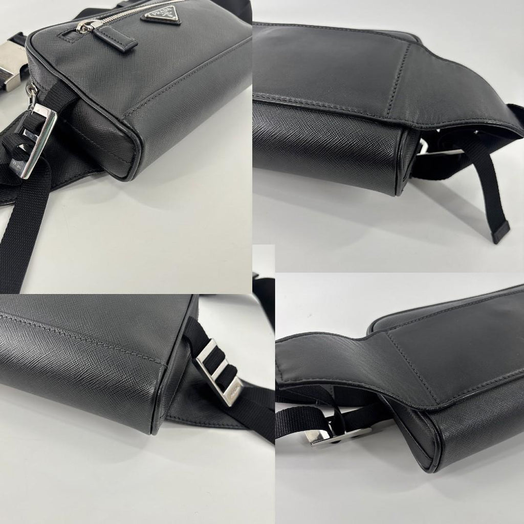 Prada Saffiano Belt Bag Black — view 9