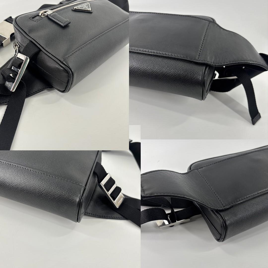 Prada Saffiano Belt Bag Black — view 9