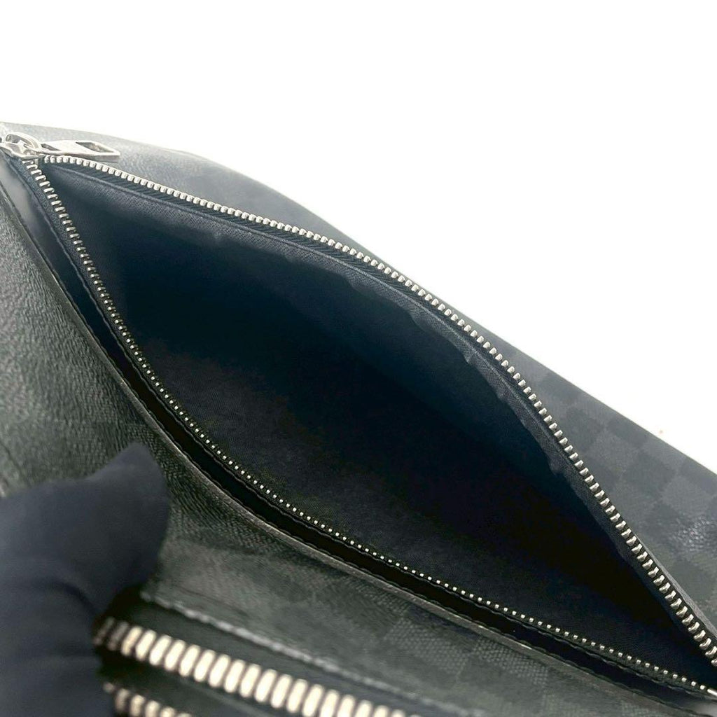 Louis Vuitton Damier Graphite Mick MM Shoulder Bag Leather — view 4