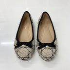 Dior Ballerina Tweet CD Logo Pearl Flat Shoes — view 2