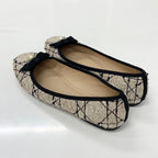 Dior Ballerina Tweet CD Logo Pearl Flat Shoes — view 4