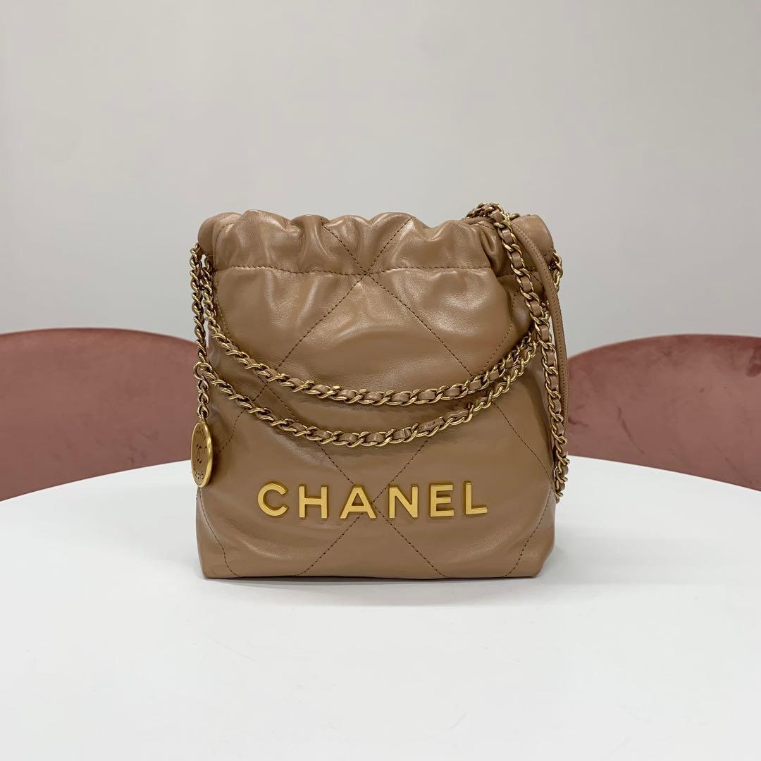 Chanel 22 Mini Logo Chain Shoulder Bag