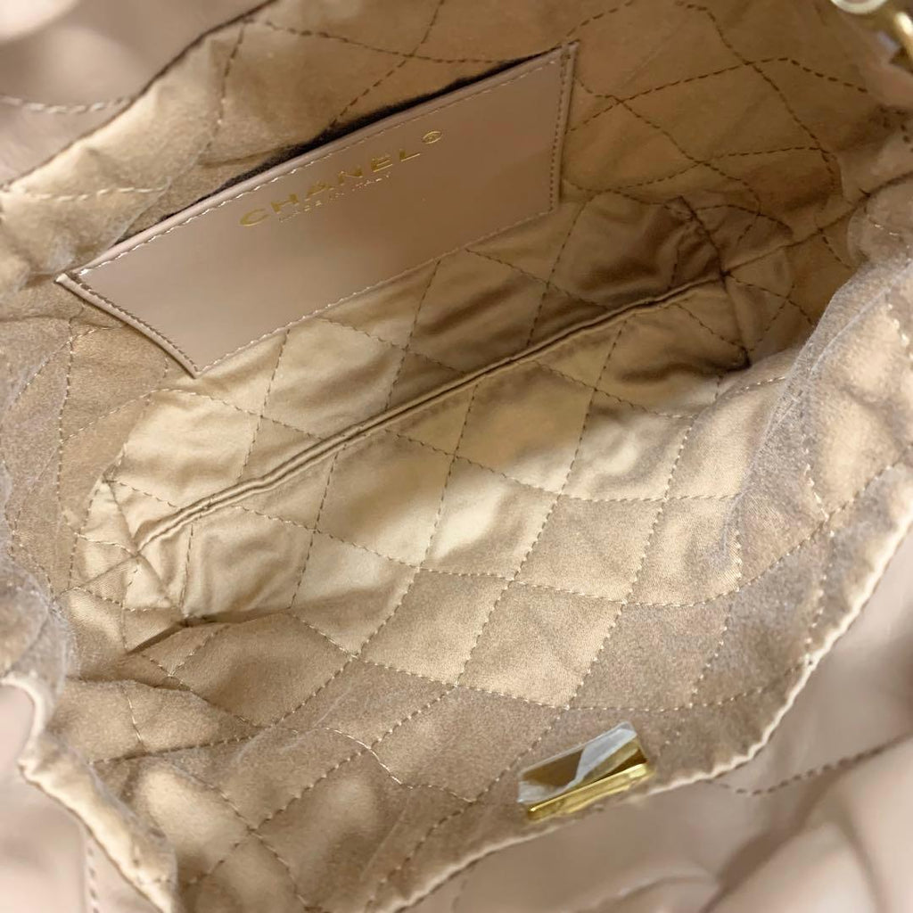 Chanel 22 Mini Logo Chain Shoulder Bag — view 6