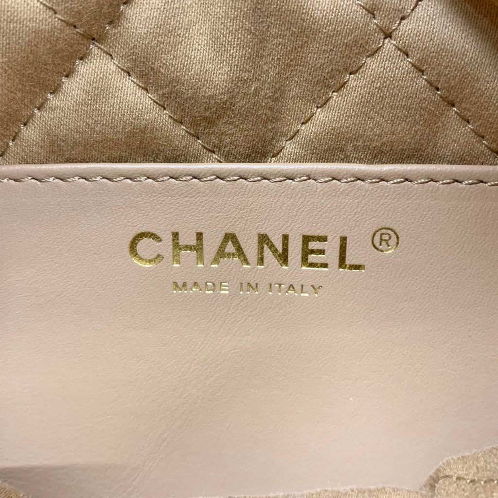 Chanel 22 Mini Logo Chain Shoulder Bag — view 8