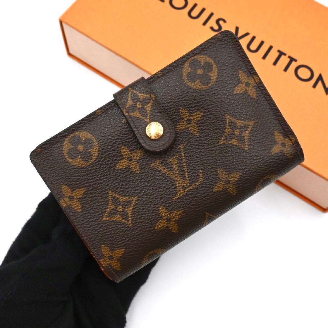 Louis Vuitton Monogram Bifold Wallet Viennois Kiss Lock Compact