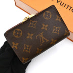 Louis Vuitton Monogram Bifold Wallet Viennois Kiss Lock Compact — view 2