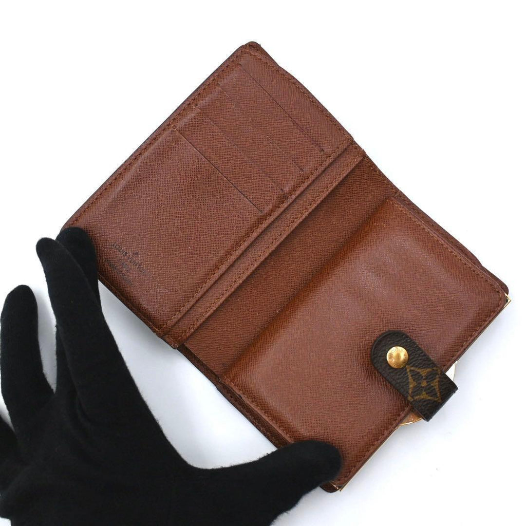 Louis Vuitton Monogram Bifold Wallet Viennois Kiss Lock Compact — view 3