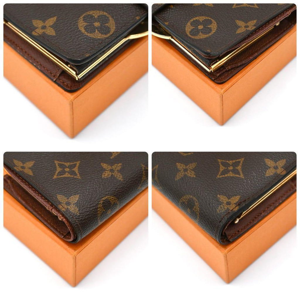 Louis Vuitton Monogram Bifold Wallet Viennois Kiss Lock Compact — view 7